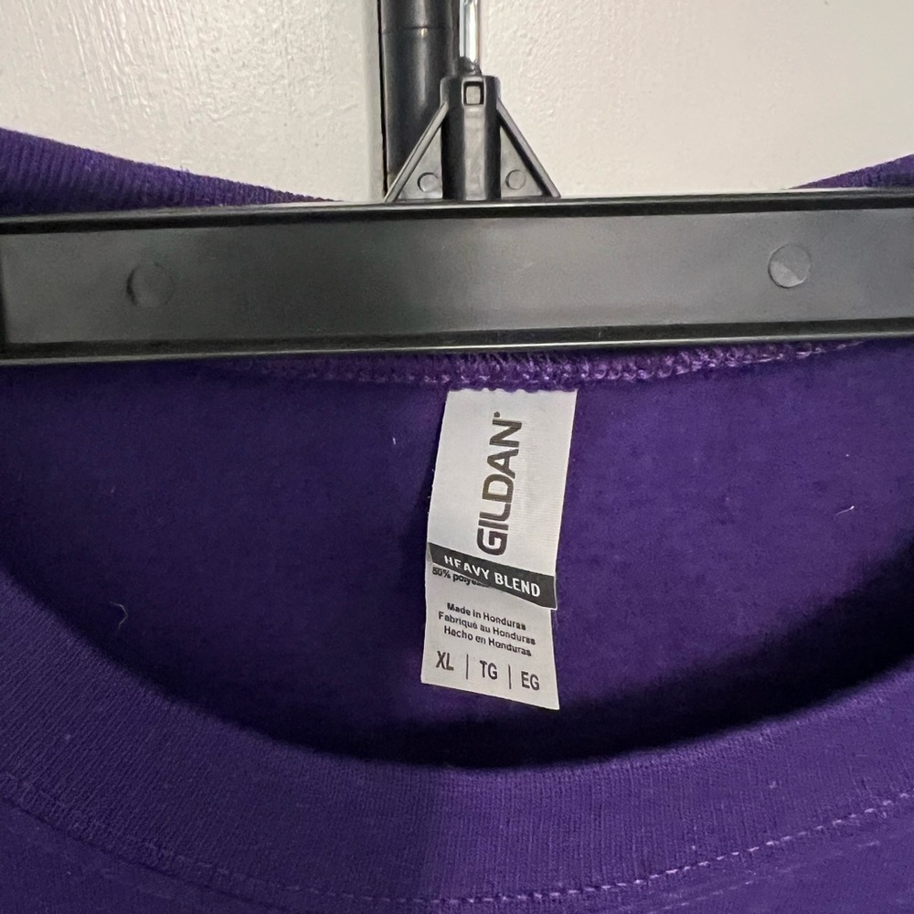 Gildan Purple Crewneck Sweatshirt - Picture 3 of 3